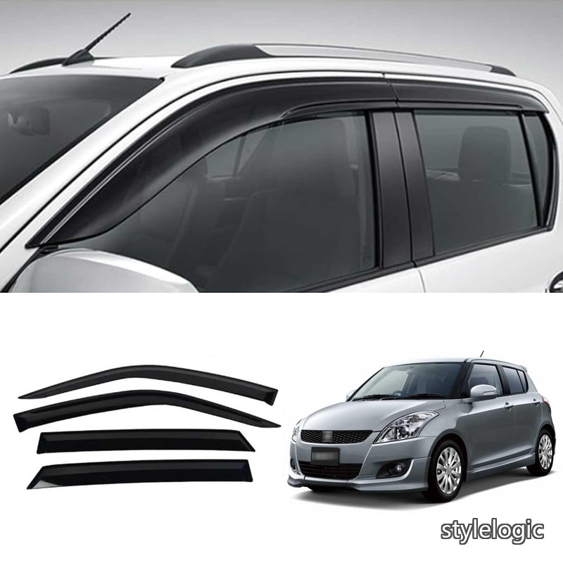 【送料無料】に適合 スズキ・スイフト(3代目)SWIFT ZC72S/ZD72S型 2010年-2017年 ドアバイザー バイザー 専用 ドアバイザー 車種専用設計 カーレインシールドウィンドウバイザー 車日除け 雨 カー装飾【4枚 】|StyleLogic
