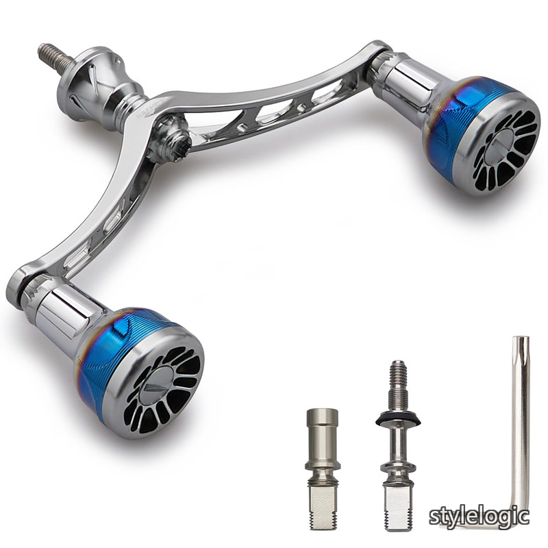 【送料無料】98/110mm リール ハンドル シマノ(Shimano) ダイワ(DAIWA) 通用 スピニングリール用 Arch Engine Series (98mm - ガンメタル) (111)｜StyleLogic