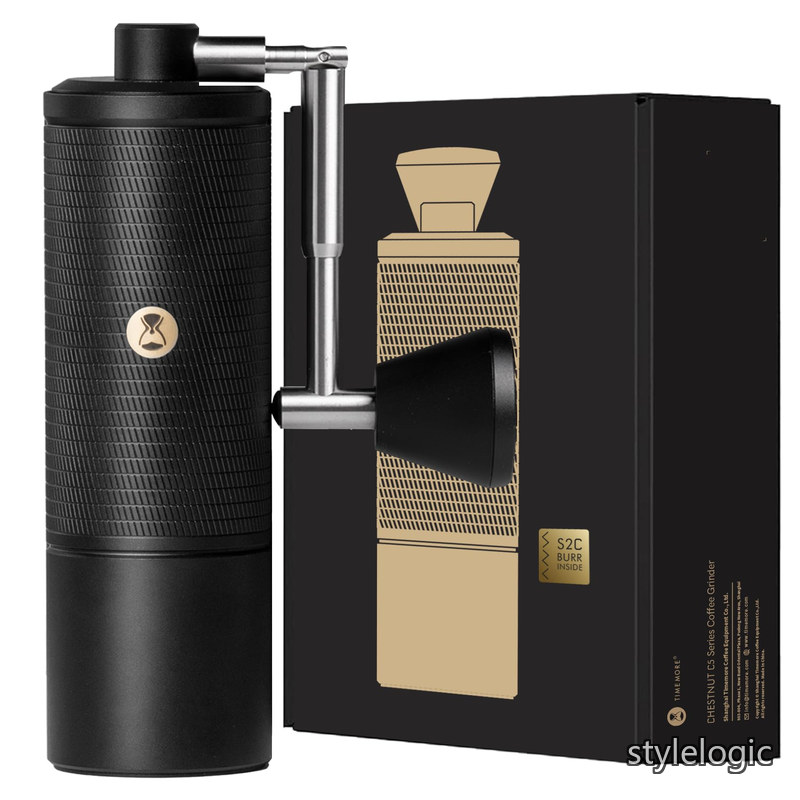 【貨物輸送無料】C5 Pro 珈琲圧砕機手動タイムモアS2C-042-III コニカルバー積み上げる 0.031粍詳しい自然調整能力のある 上滑り打ちきり軍事基地＆大静電容量ビーンコンテナー 全金属元素製 持ちはこび用手挽き圧砕機 エスプレッソ/フレンチ押し付ける/スウィミングプール厚地の外套相応う 黒いこと