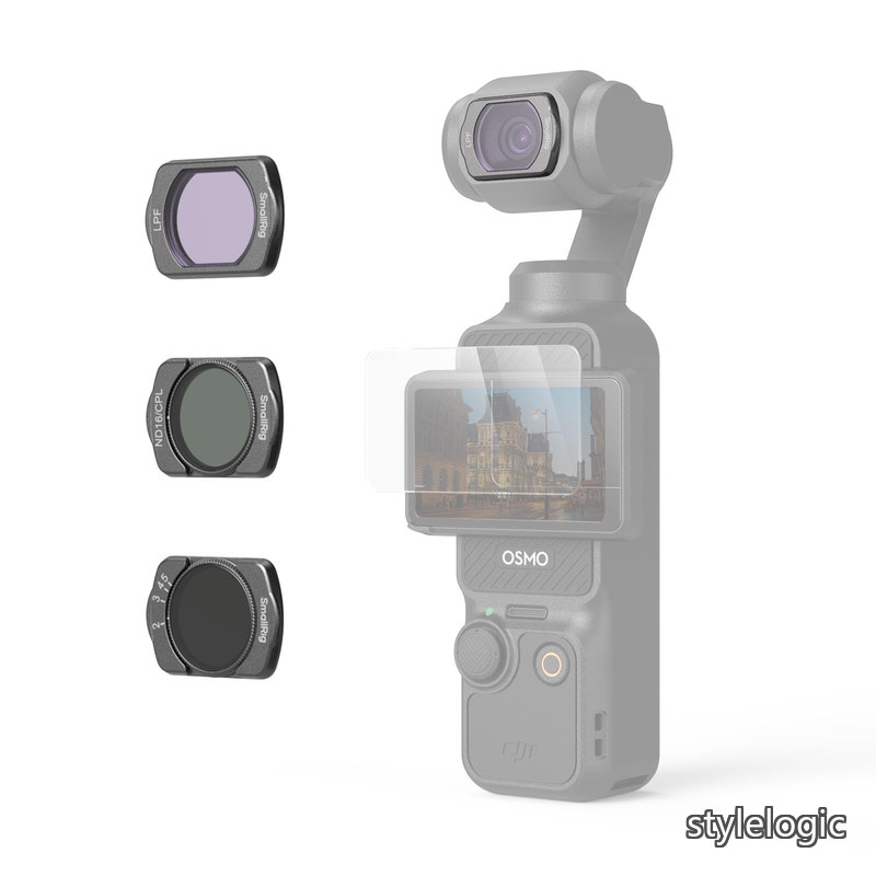 【送料無料】磁気フィルターセット DJI Osmo Pocket 4 / 3用、VND2-5 、ND16/CPL 、LPF フィルター、スクリーンプロテクター 4776｜StyleLogic