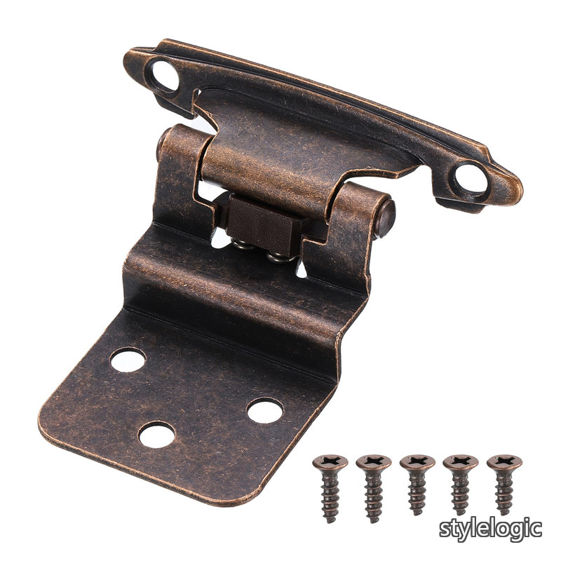 【送料無料】3/8" インセットキャビネットドアヒンジ 60個 セルフクロージングキッチンキャビネットハードウェアヒンジ キャビネットドア家具用 ドアバンパー付き オイルラブドブロンズ｜StyleLogic