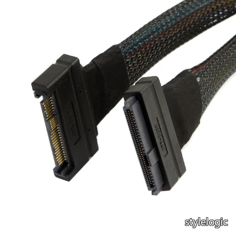 【送料無料】U.2 U2 SFF-8639 NVME PCIe SSDケーブル オス-メス延長 50cm 68ピン|StyleLogic