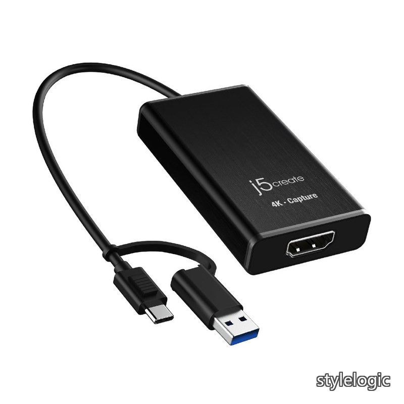【送料無料】4k30fps 録画配信 HDMI キャプチャーボード Type-C Type-A 変換アダプター付 プラグ＆プレイ アルミ筐体 Windows/Mac/Android対応 PS4/PS5/スイッチ ゲーム実況 ライブ配信 一眼カメラ (JVA11)｜StyleLogic