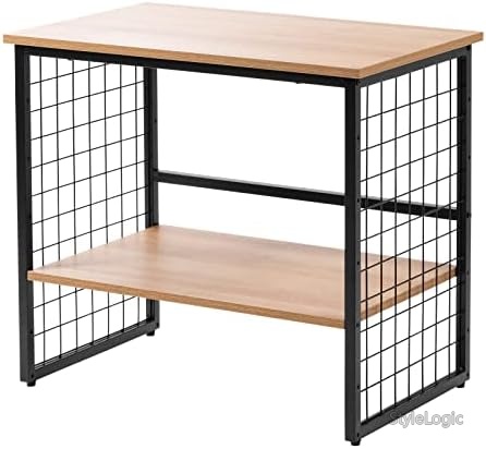 【送料無料】プリンター台 卓上 幅70cm 奥行45cm 耐荷重50kg 木製天板 パソコン台 ラック 収納 おしゃれ 揺れ防止 アジャスター付き 床置き可能｜StyleLogic