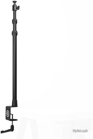 【送料無料】カメラ一脚 最長125cm 高さ調整可能 1/4インチネジ対応 スチールボールヘッド ツイストロック デスク固定かすがい付｜StyleLogic