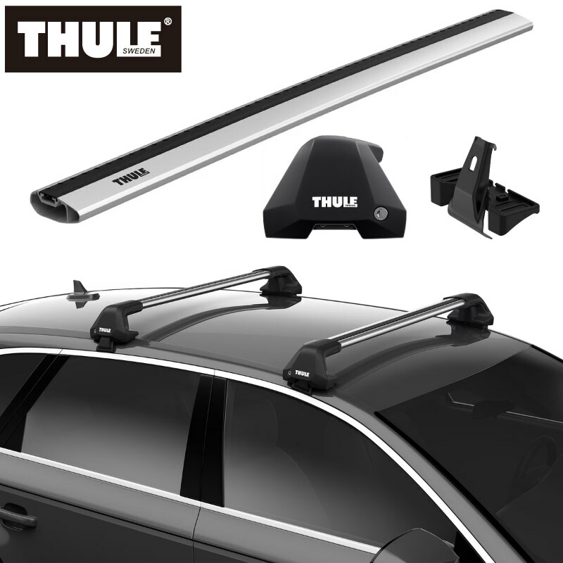 楽天市場】【送料無料】THULE（スーリー） ハリアー（ルーフレールなし 80系）専用ベースキャリアセット フット7205+ウイングバーエッジ  ブラック 7215B/7214B+キット5273 ラック : スタイルマーケット 楽天市場店