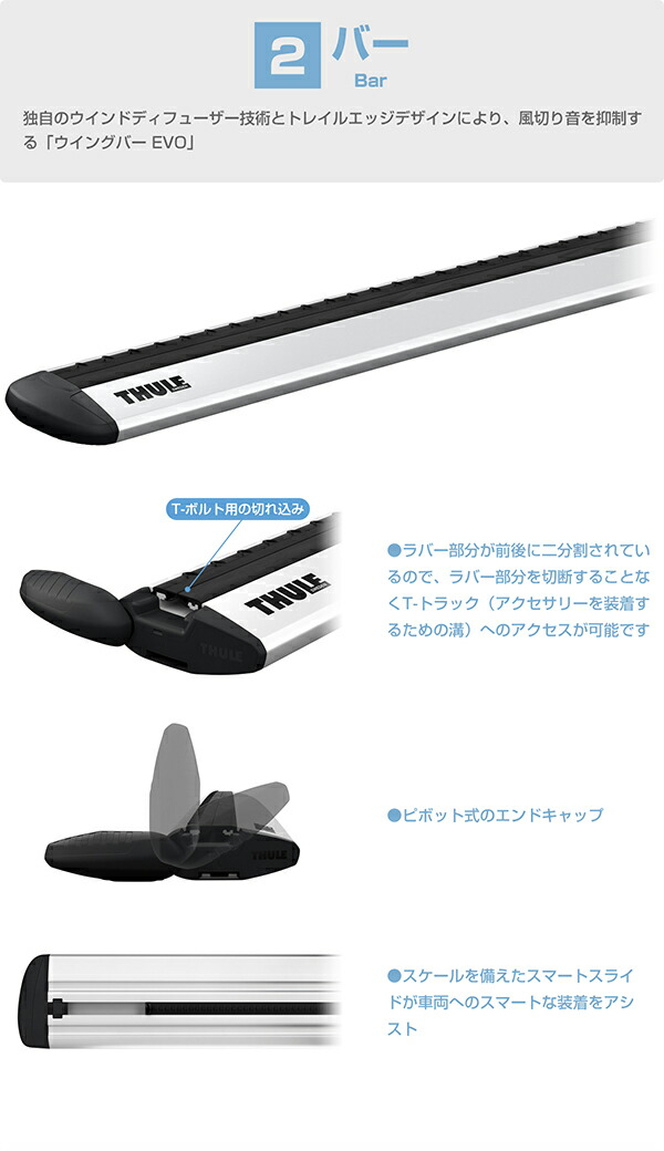 THULE（スーリー） JEEP レネゲード専用ベースキャリア（フット710410