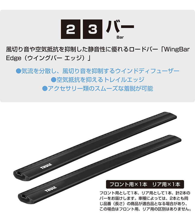 THULE スーリー フォレスター フット7204 ウイングバーエッジ7213B×2本