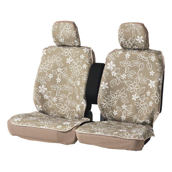 楽天市場 撥水加工 バケット 軽ベンチシート兼用タイプフリーサイズシートカバー リーフスタイル ベージュ 運転席 助手席セット Sp Shop