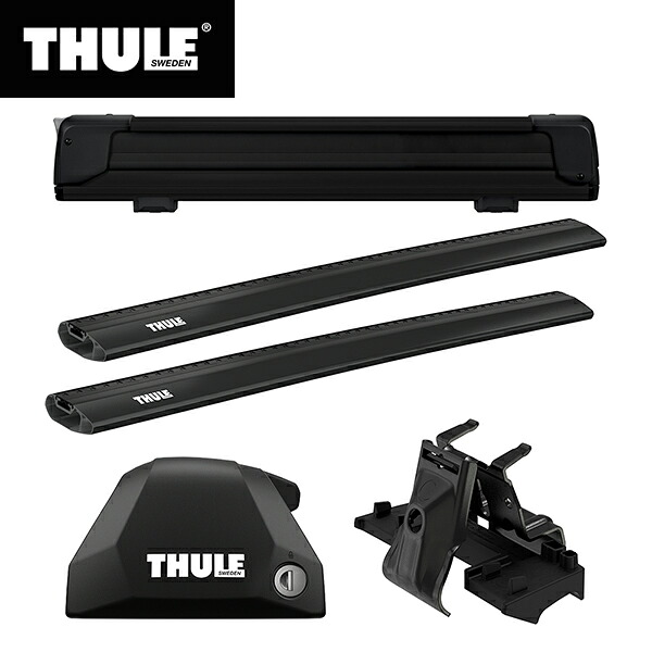【送料無料】THULE（スーリー） VOLVO XC40専用ベースキャリア（フット7206+ウイングバーエッジ 7213B&times;2本+キット6010）+スキーキャリア エクステンダー7325B 2018～｜スタイルマーケット　店