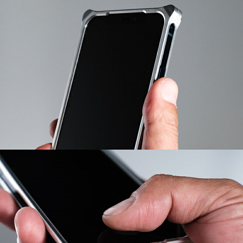 ギルドデザイン(GILD design) ソリッドバンパー iPhone12ProMax ケース ジュラルミン削り出し 日本製 シルバー G お買い物 