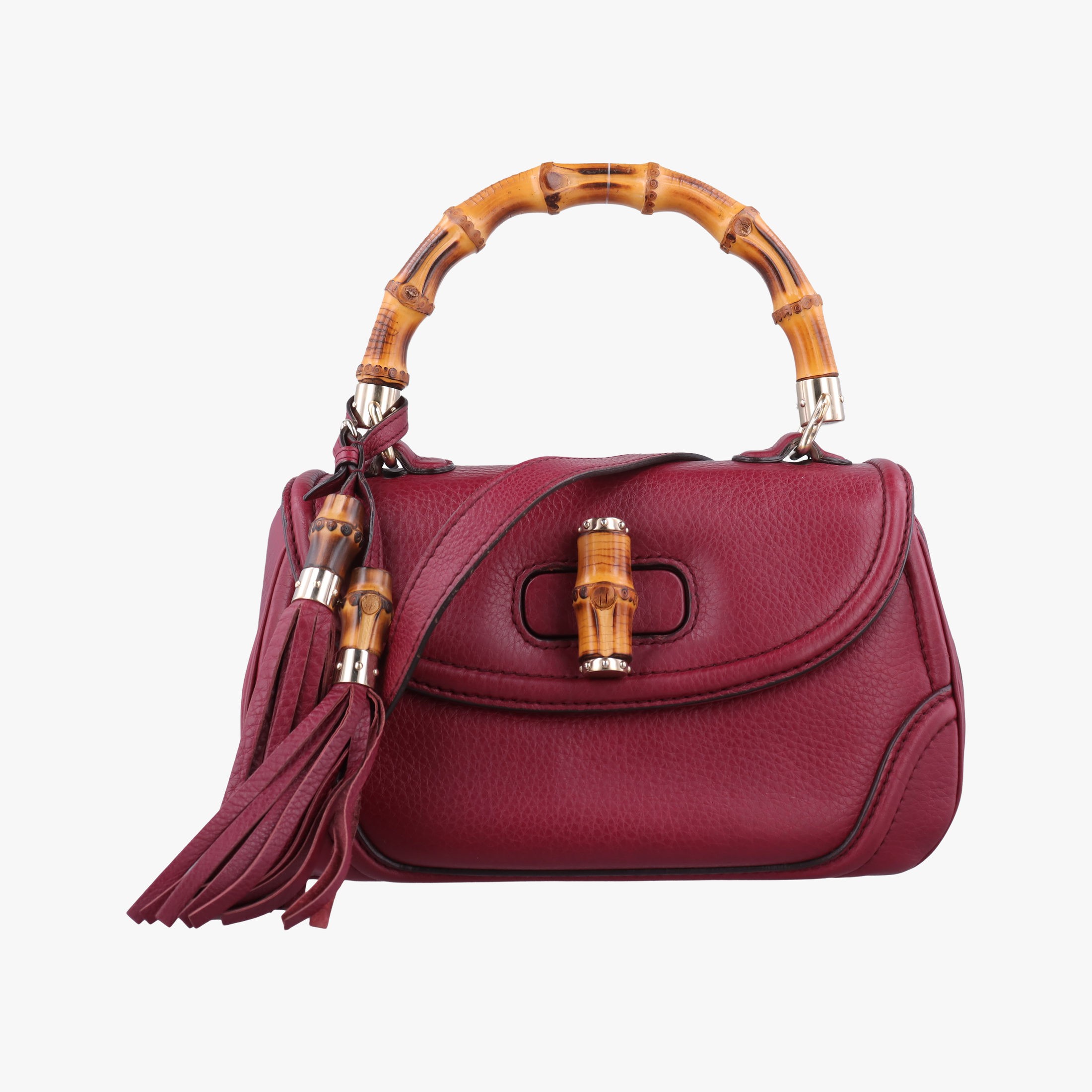 【中古】グッチGucciニューバンブー ワインレッド レザー 254884 H010000965|STYLE NEW STAR