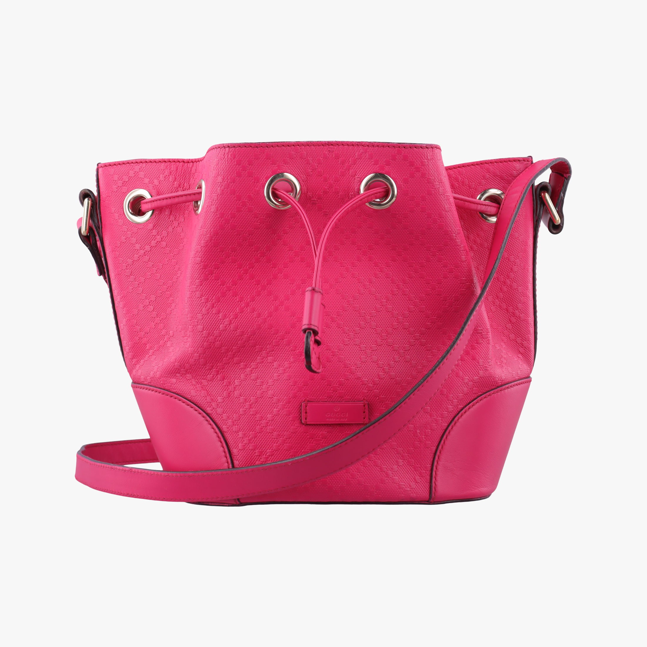 【中古】グッチGucciブライトディアマンテ バケット ローズ レッド レザー 354229 I016087504|STYLE NEW STAR