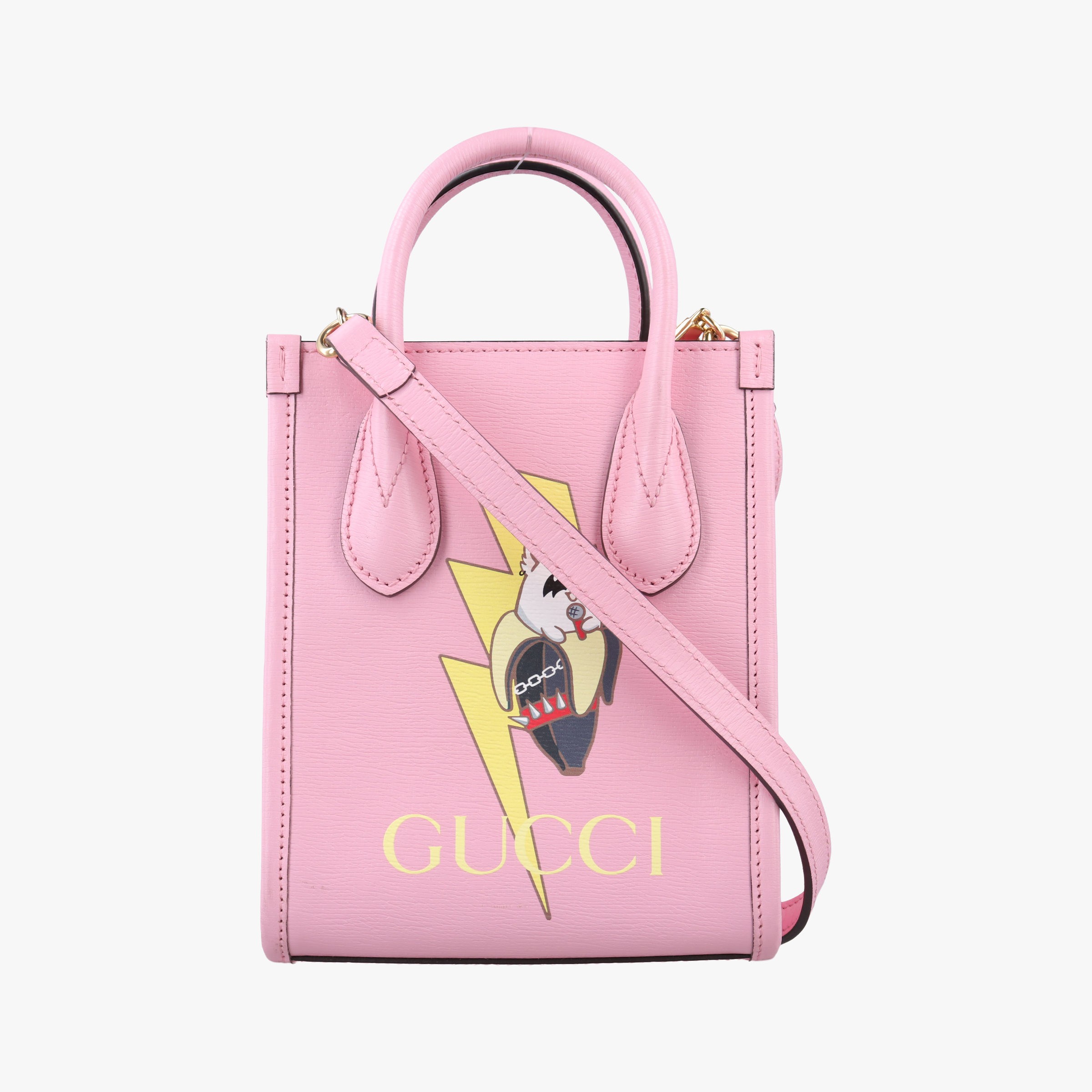 【中古】グッチGucciバナニャ ミニ ピンク レザー 671623 F038425373｜ＳＴＹＬＥ　ＮＥＷ　ＳＴＡＲ