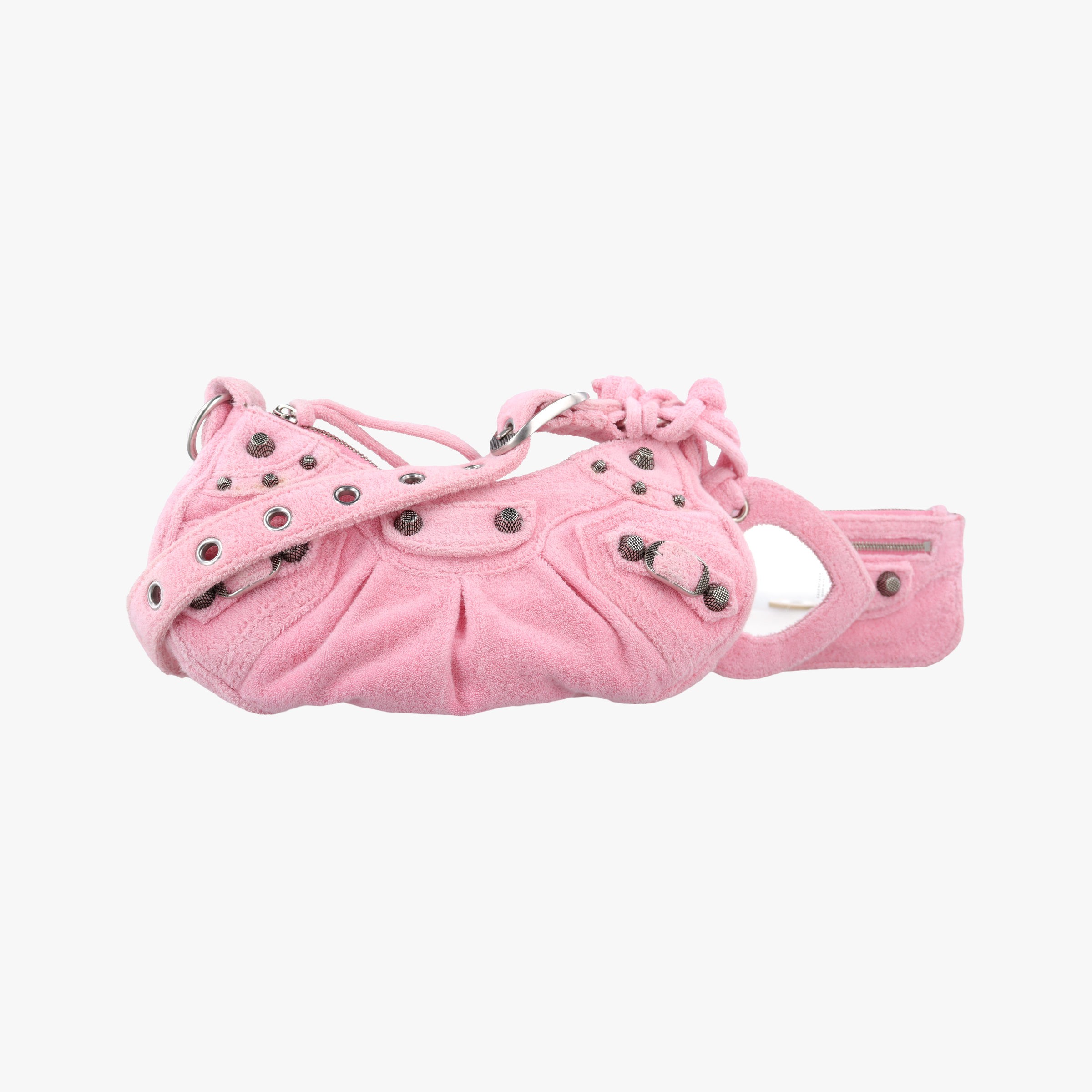 【中古】バレンシアガBalenciagaル カゴール ミニ ピンク パイル生地 671309.5812.O.002123｜ＳＴＹＬＥ　ＮＥＷ　ＳＴＡＲ