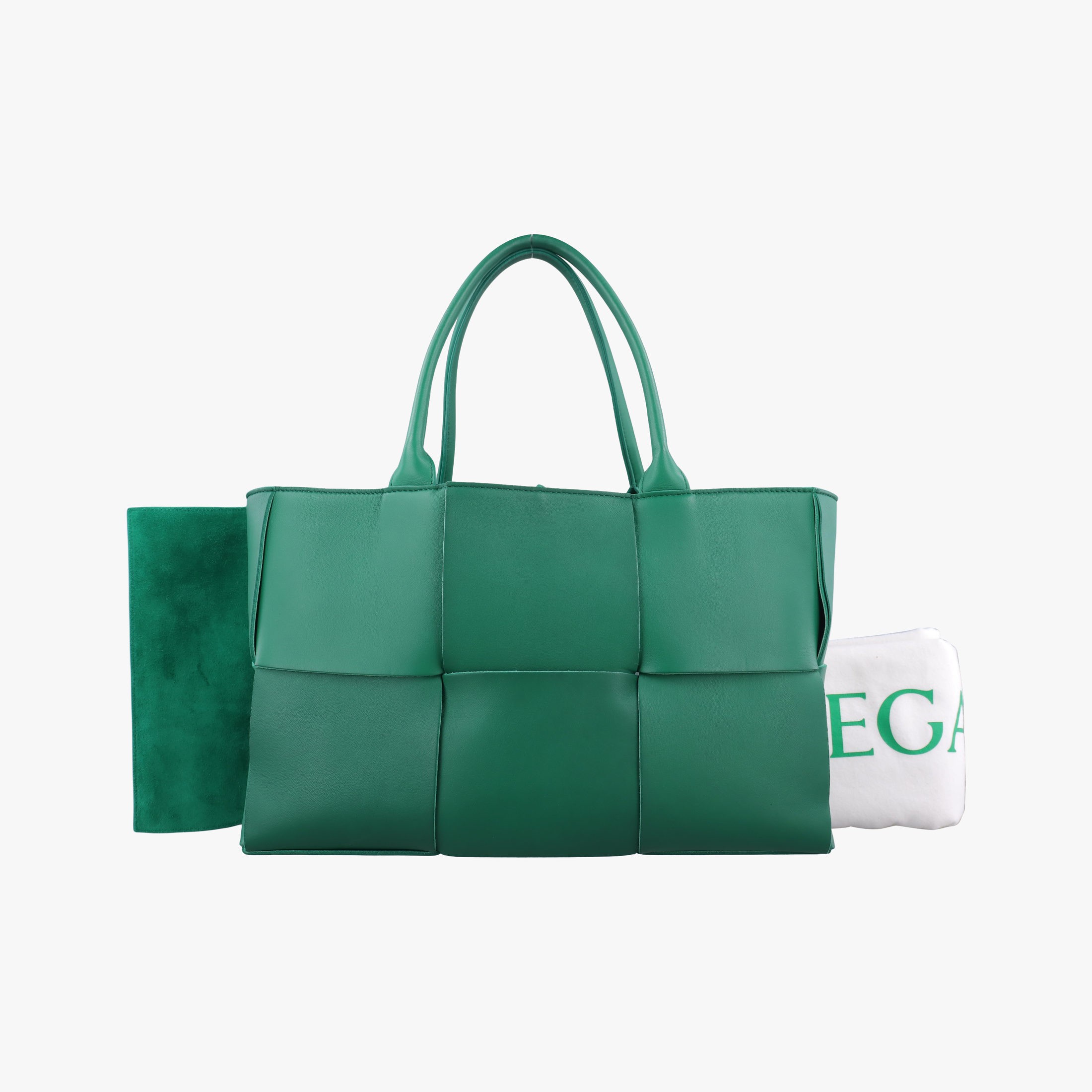【中古】ボッテガヴェネタBottega Venetaミディアム ザ アルコ トート グリーン ラムスキン B09372800L｜ＳＴＹＬＥ　ＮＥＷ　ＳＴＡＲ