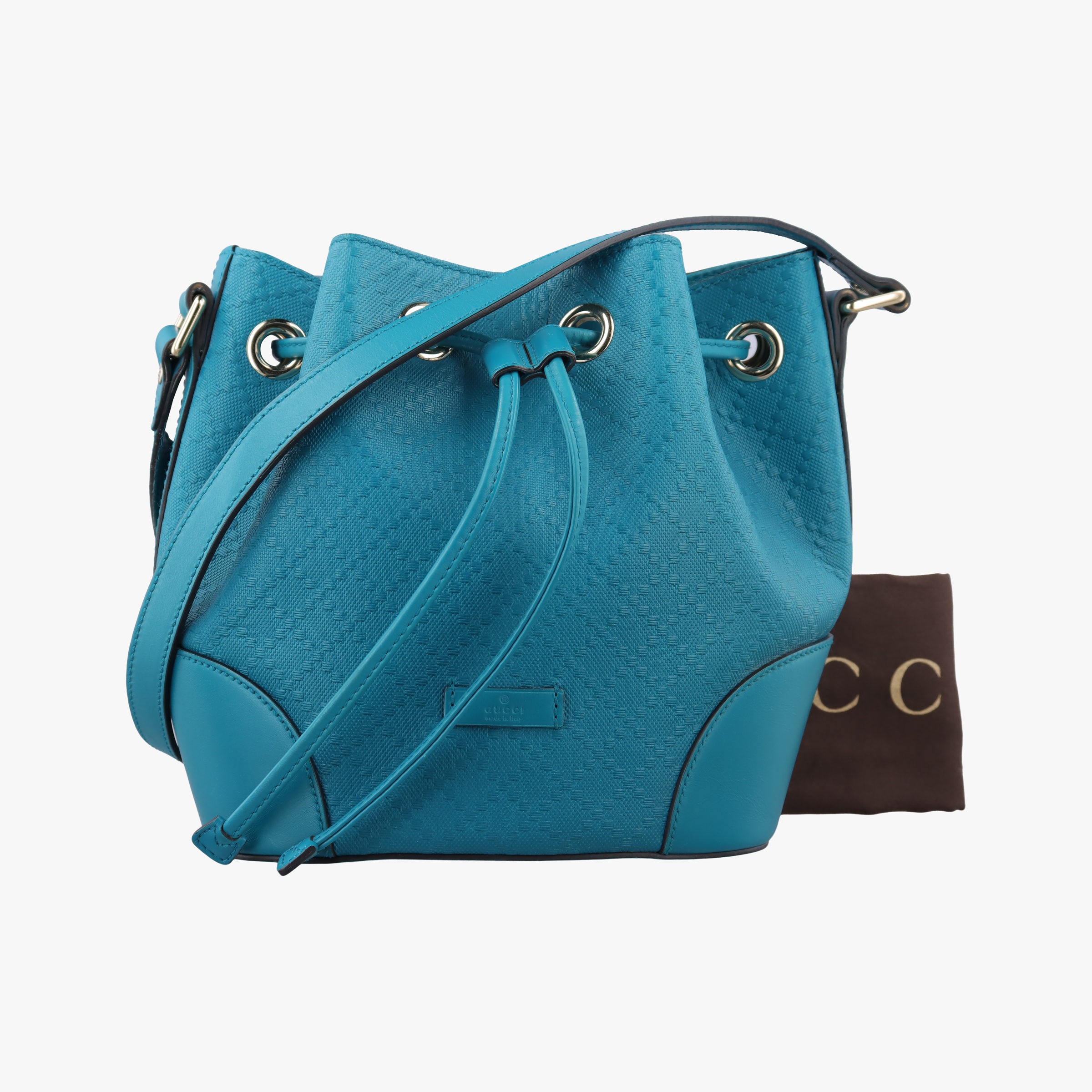 【中古】グッチGucciブライトディアマンテ バケット ブルー レザー 354229 I016928114｜ＳＴＹＬＥ　ＮＥＷ　ＳＴＡＲ