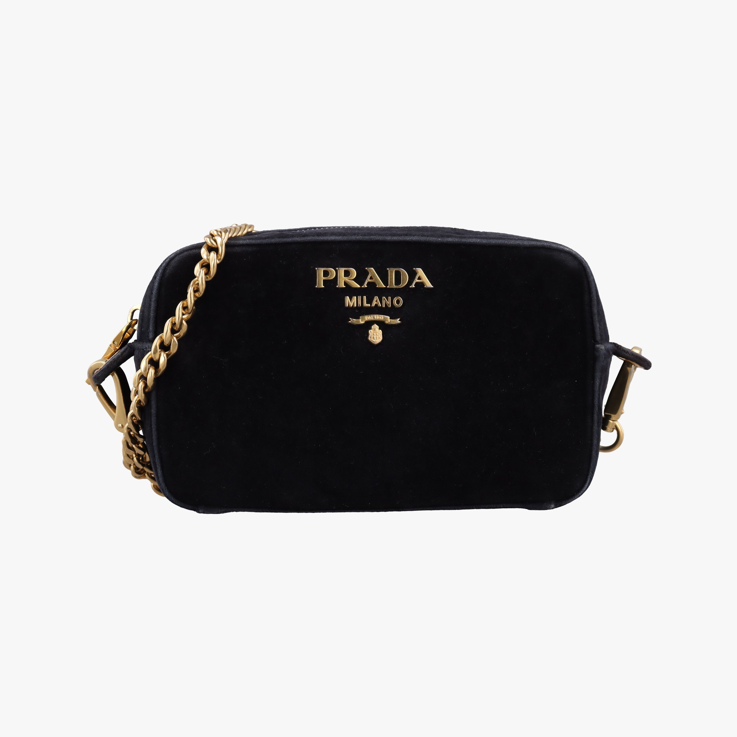 【中古】プラダPradaヴェルート ブラック ベロア 1BH076 42|STYLE NEW STAR