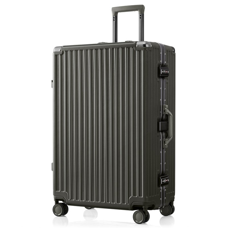 スーツケース ダークグレー Sサイズ アルミフレーム TSAロック コンパクトサイズ 38.8L 軽量 キャリーケース 静音 ダブルキャスター ABS+PC 海外旅行 長期旅行 出張 suitcase 1～3泊｜スタイルニック