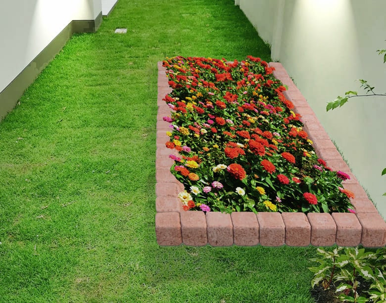 花壇 レンガ ガーデニング 土留め セット おしゃれ 置くだけ 煉瓦 Diy 庭 花壇用 10 870mm 簡単 Diy ブロック 花壇材 ガーデン