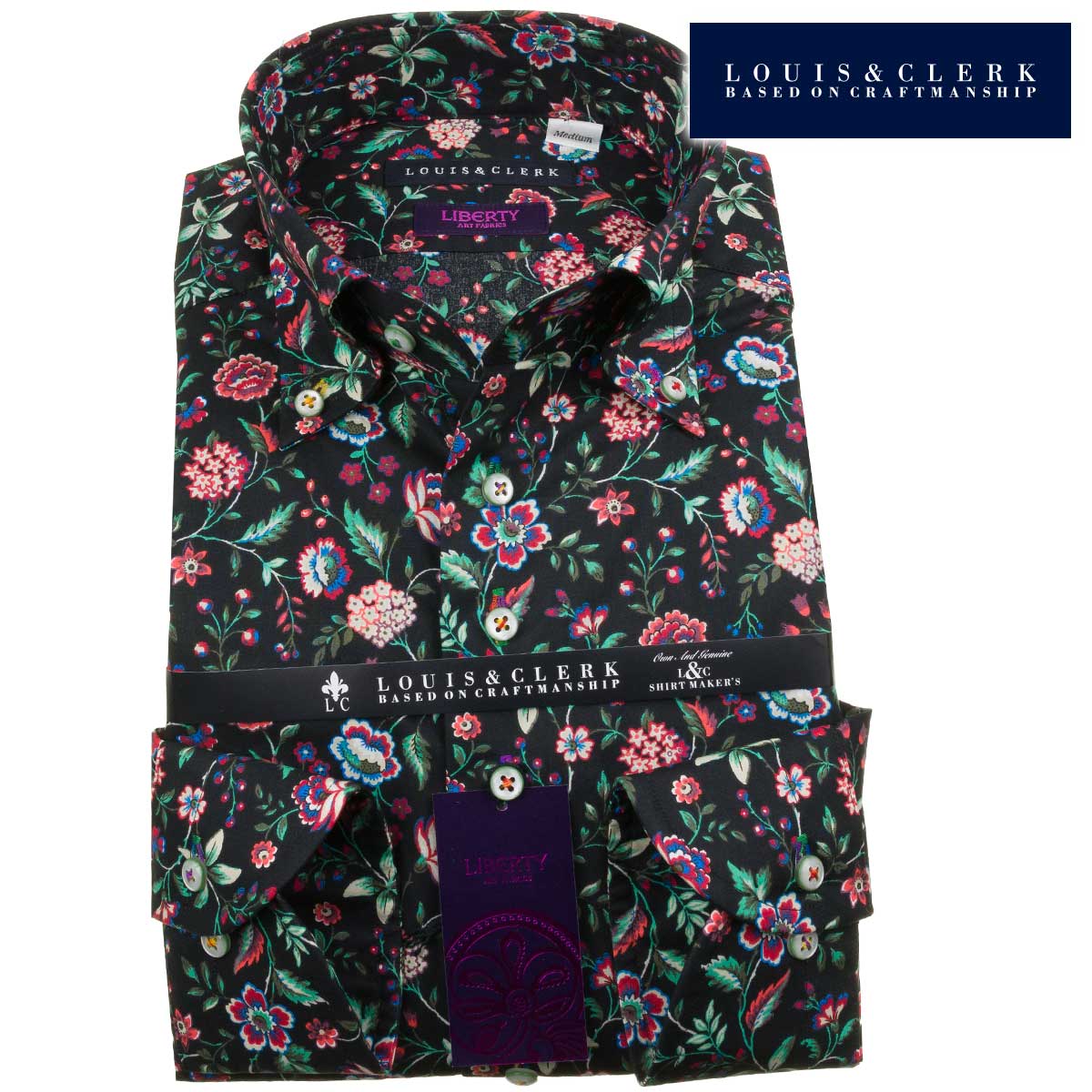 楽天市場 リバティプリント タナローン ドレスシャツ ワイシャツ シャツ メンズ 国産 長袖 綿100 コンフォート ボタンダウン ザンジー サンビーム Fs3gm メンズシャツ専門店 Style Works