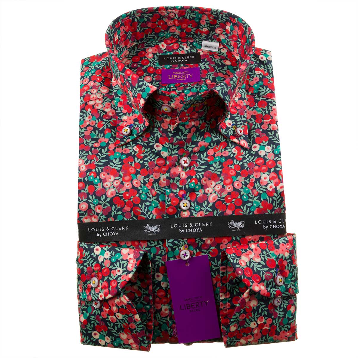 楽天市場 リバティプリント タナローン 国産長袖綿１００ ドレスシャツ コンフォート ボタンダウン ウィルトシャー プリント ベリー チェリーメンズ Fs3gm メンズシャツ専門店 Style Works