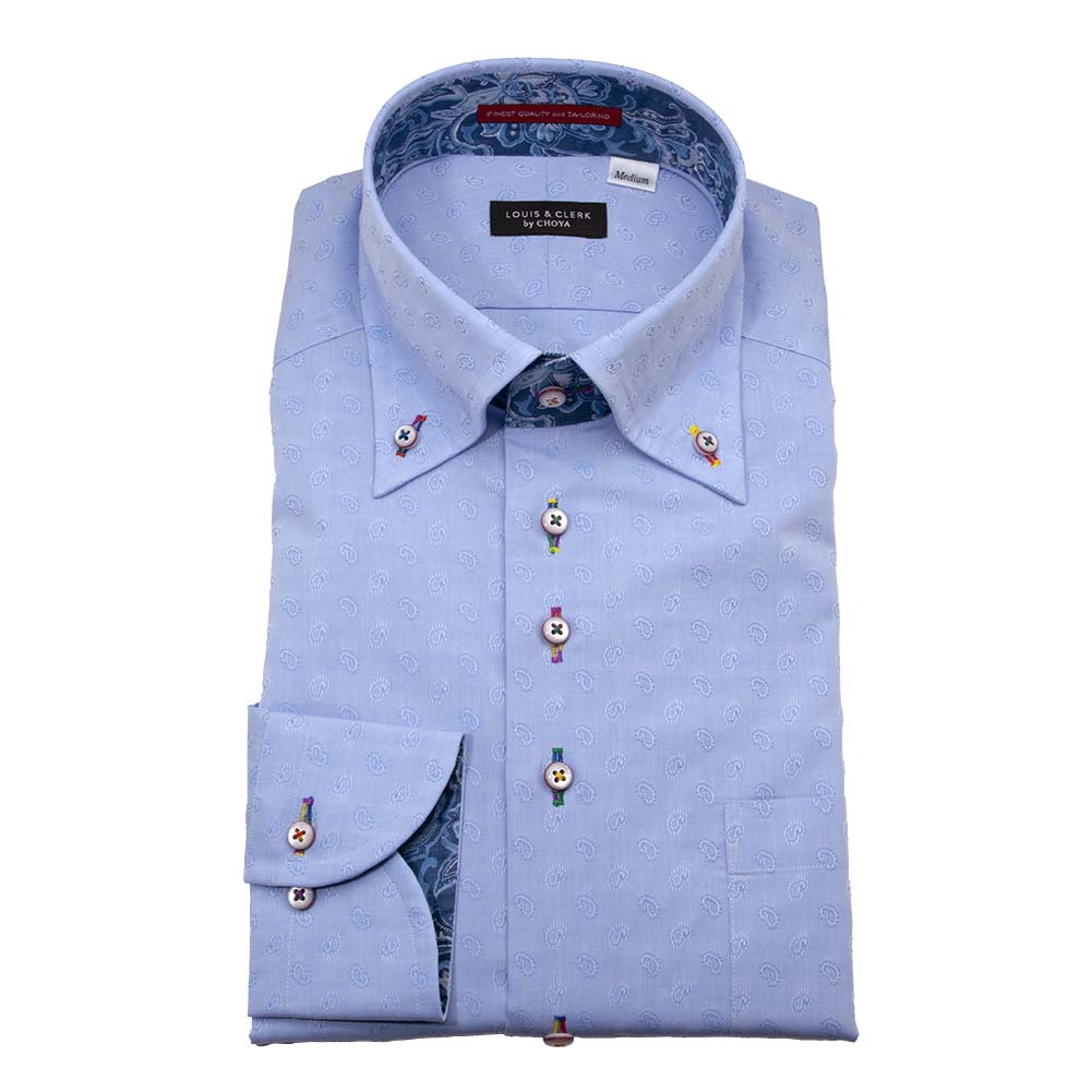 楽天市場】国産 長袖 綿100% ドレスシャツ レギュラーフィット ボタン