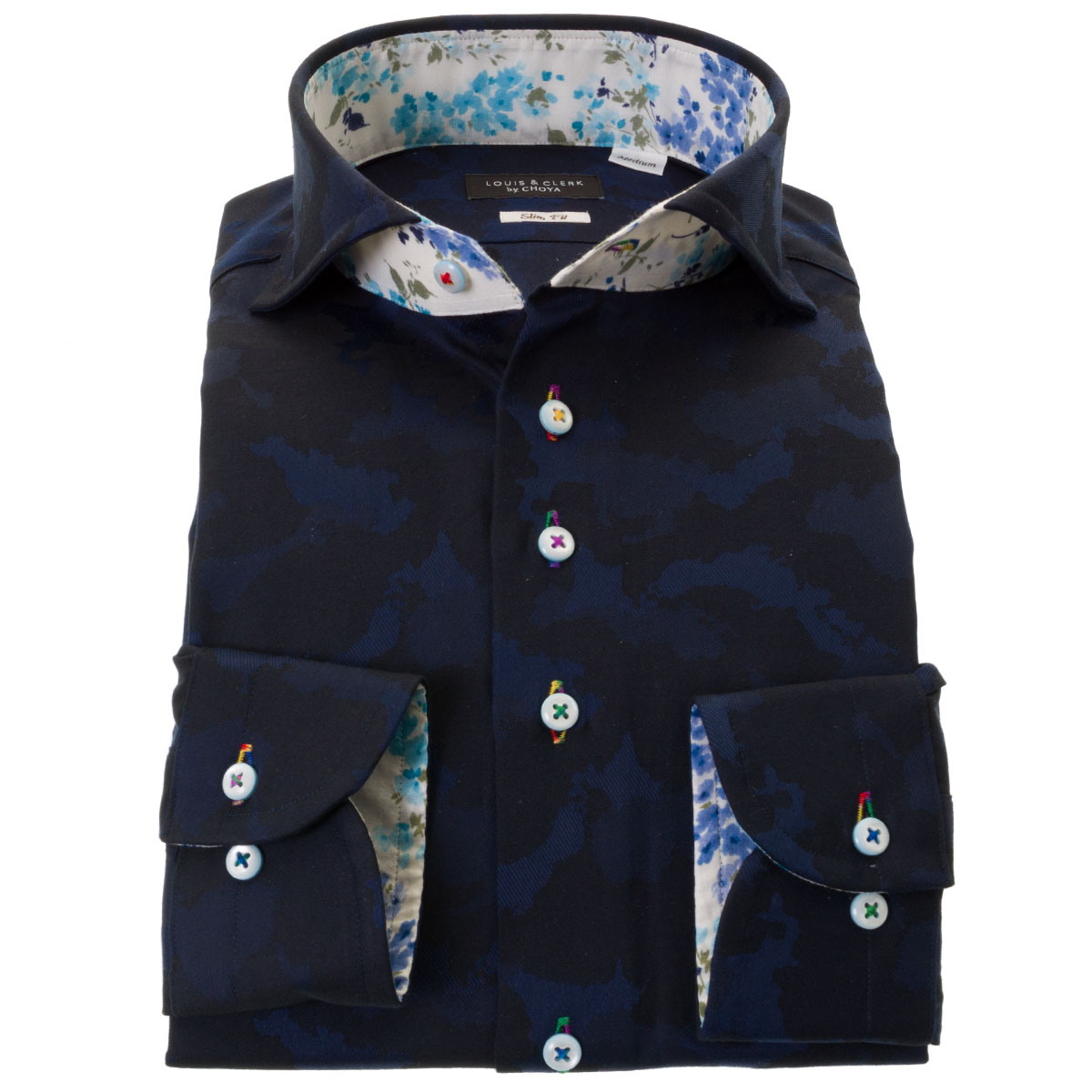 楽天市場】ドレスシャツ 長袖 綿100％ カッタウェイワイド