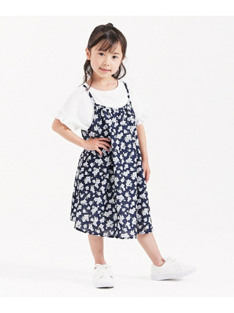 Comme Ca ワンピース Ism コムサイズム フラワープリント 無地