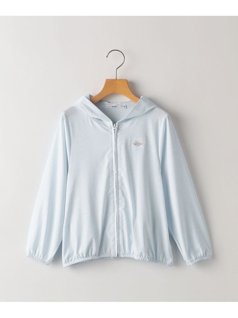 【SALE／40%OFF】SHIPS KIDS SHIPS KIDS:80~90cm /＜接触冷感/UVカット＞サンシェード フーディー シップス トップス パーカー・フーディー ブルー ホワイト【RBA_E】【送料無料】