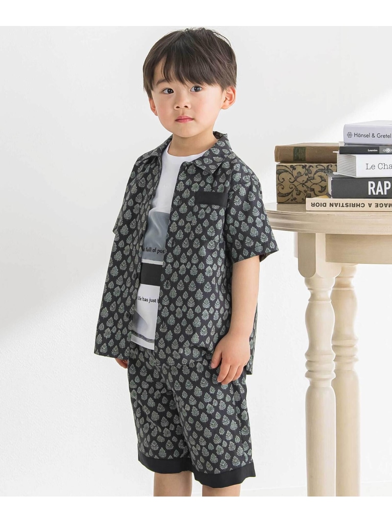 BeBe Petits Pois Vert ボタニカルシャツ\u0026ズボン下書き割り(95~150糎) ベベ オンライン バス発着場 トップス 余分の物のトップス 緑であること【貨物輸送無料】