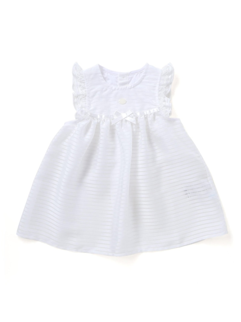 fillot de bebe reduction 【日本製】ボーダーサテンオーガンジーエプロン(50~75糎) ベベ オンライン バス発着場 マタニティウェア・ベビー備品 もの言う花肌付き・新生児服 白いこと【貨物輸送無料】
