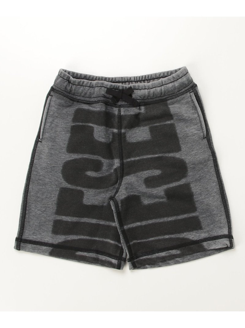 【SALE／59%OFF】DIESEL DIESEL ディーゼル ブランドロゴスウェットハーフパンツ Kids シフォン パンツ ジャージ・スウェットパンツ ブラック【RBA_E】【送料無料】