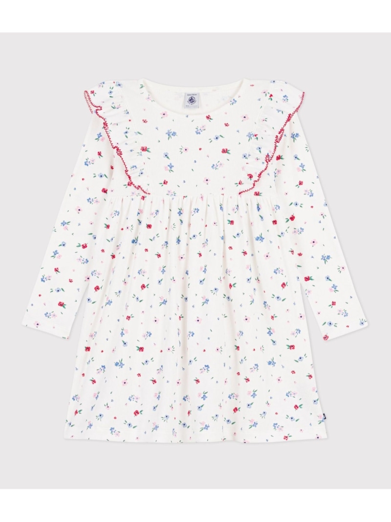 PETIT BATEAU フラワープリントワンピース プチバトー 衣装・お召しもの 衣装【貨物輸送無料】 ワンピース-キッズファッション-キッズ・ベビー・マタニティ