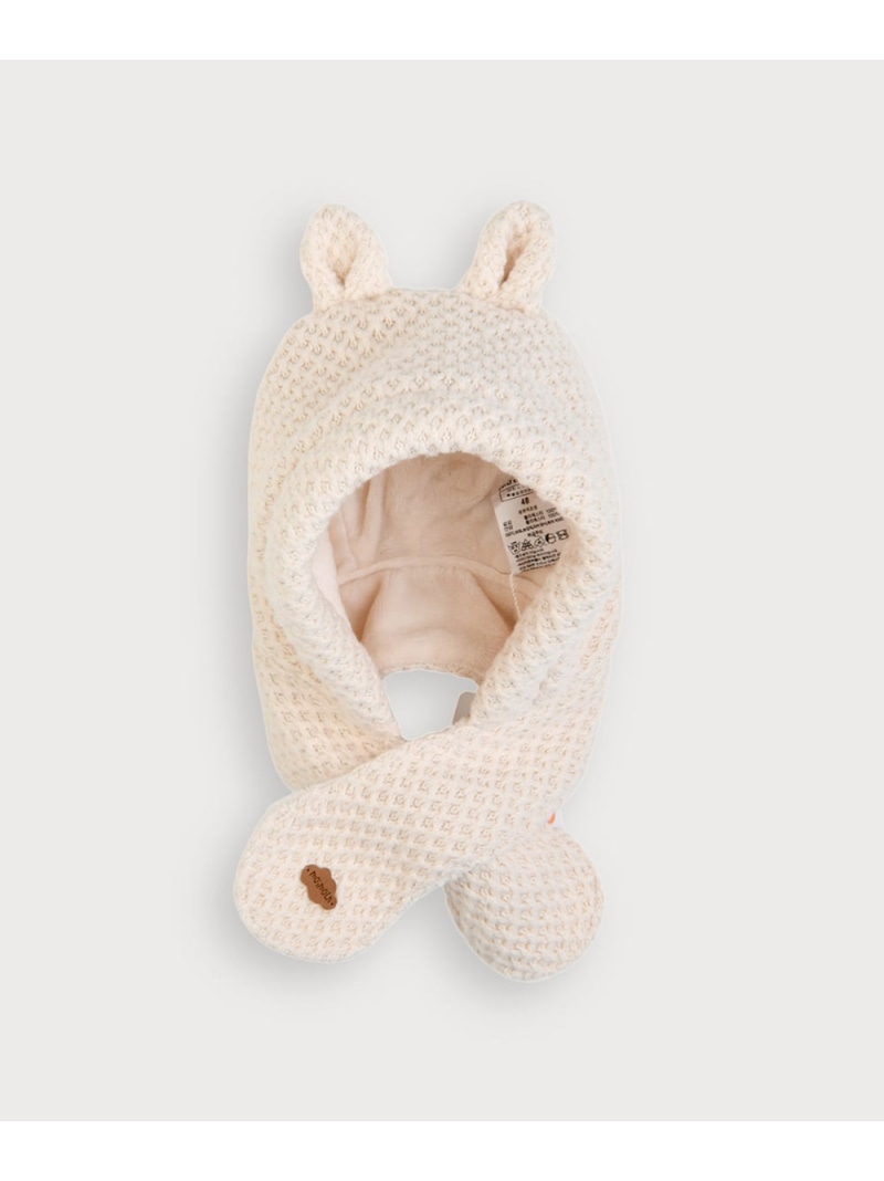 [SALE/ 30% OFF] moimoln knitted cap/hat with ears Moimoln hat knitted hat/beanie white [RBA_E] [free shipping]