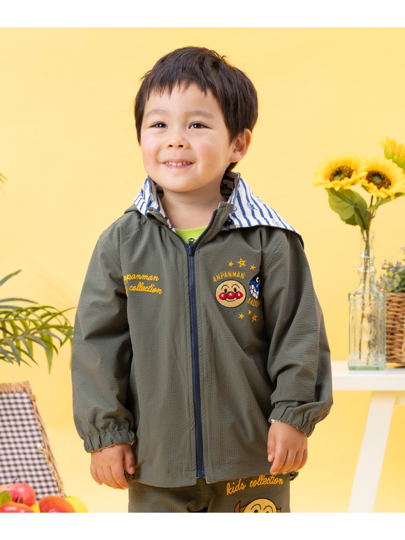 ANPANMAN KIDS COLLECTION ANPANMAN KIDS COLLECTION/(K)アンパンマンフード取りはらいリバーシブルジャケット アンパンマンキッズコレクション トップス パーカー・フーディー 米国海軍 カーキ緑であること【貨物輸送無料】
