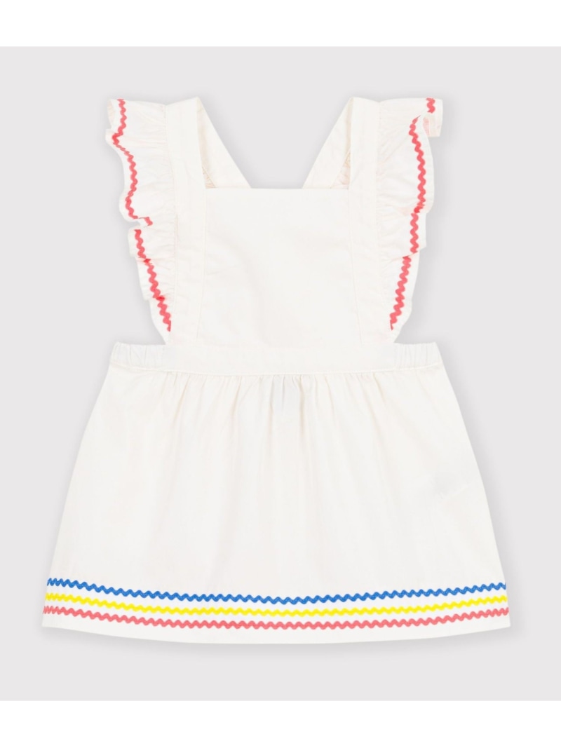 PETIT BATEAU ポプリン衣装 プチバトー 衣装・お召しもの 衣装 白いこと【貨物輸送無料】 ワンピース-キッズファッション