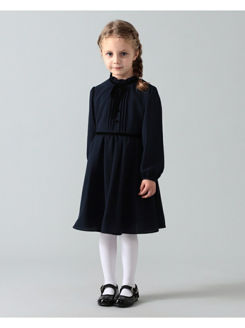 楽天市場 こども ビームス こどもビームス ジョーゼット ワンピース 115 130cm コドモ ビームス ワンピース シャツワンピース ネイビー 先行予約 送料無料 Rakuten Fashion Kids