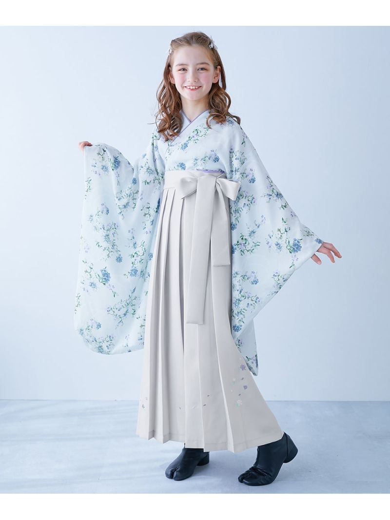 【SALE/41%OFF】devirock 着付け かんたん袴 3点セット 子供服 キッズ 女の子 26SS デビロック 着物・浴衣・和装小物 着物 ホワイト ピンク ブルー【RBA_E】【送料無料】