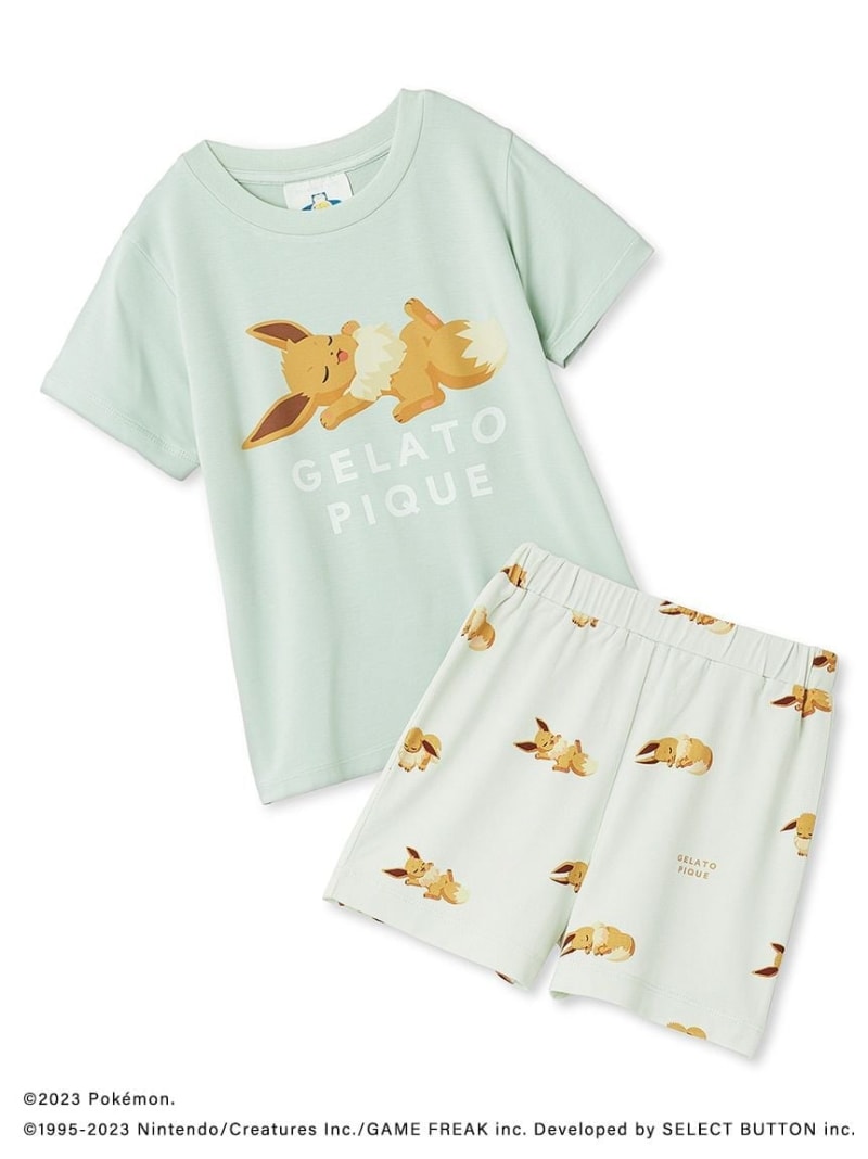 ジェラートピケ ポケモンスリープ 接触冷感プリントTシャツ＆ショートパンツセット 楽天市場】【ポケモンスリープ】【キッズ】接触冷感プリントT