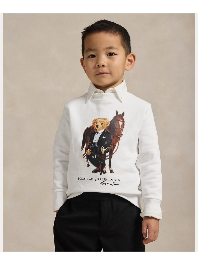 POLO RALPH LAUREN (ボーイズ 2才~7才)ルナー ニュー イヤー Polo ベア トレーナー ラルフローレン トップス スウェット・トレーナー 白いこと【貨物輸送無料】