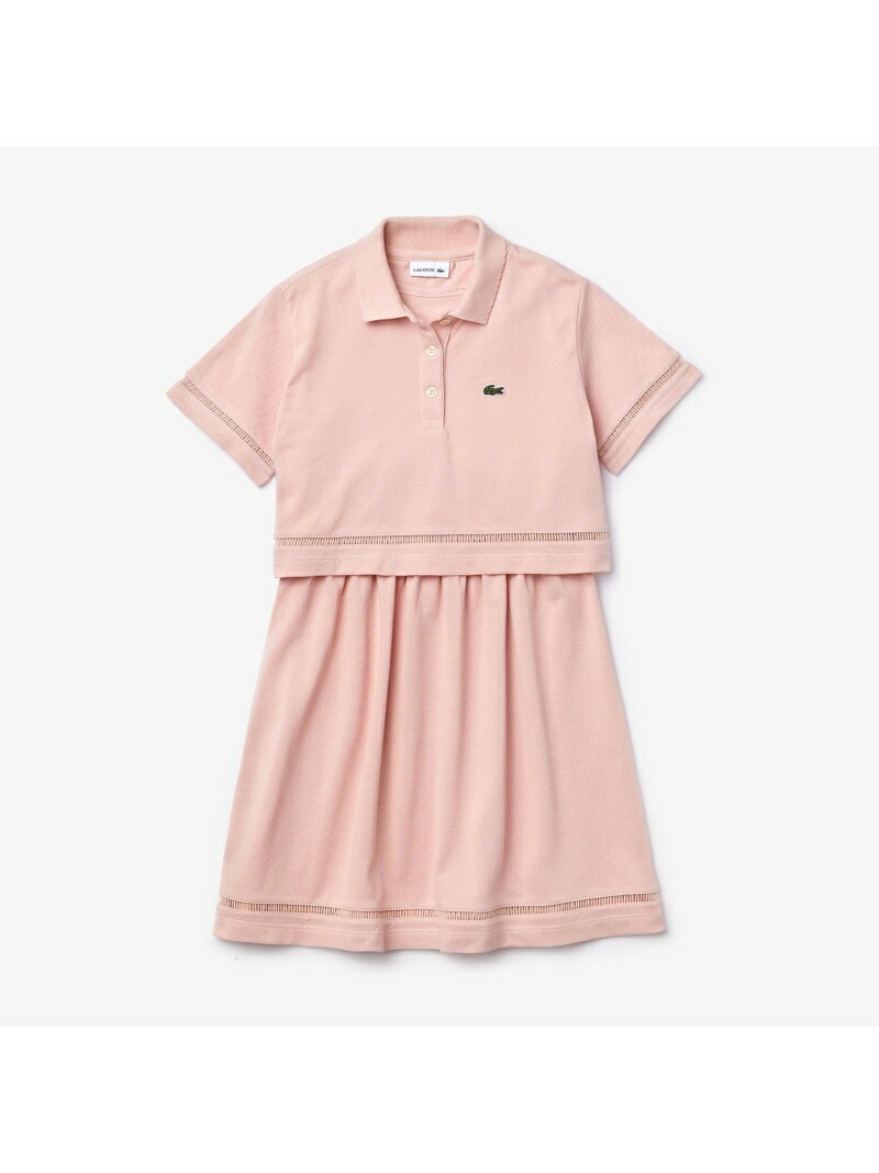 開店祝い Sale 30 Off Lacoste ネイビー Rba E 送料無料 シャツワンピース ワンピース ラコステ Girlsポロスタイルセットアップワンピース Am4070 Eco Kaneda Com