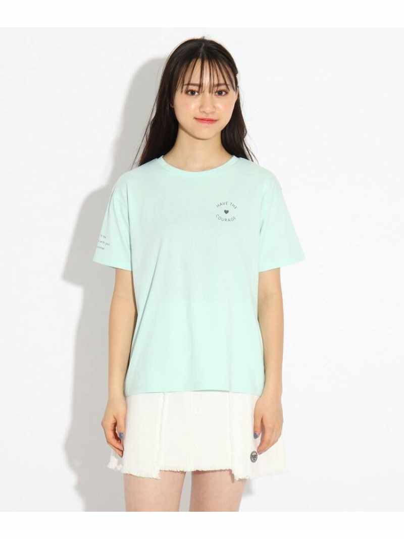 Pink Latte ハートロゴtシャツ ラテ ピンク カットソー