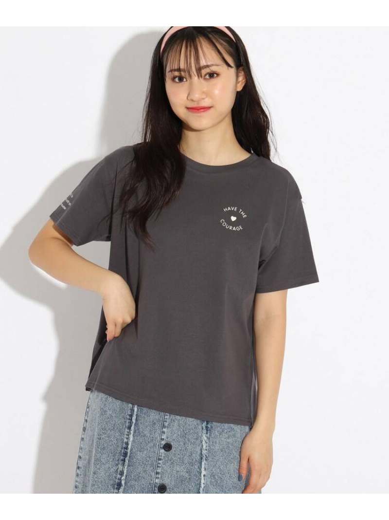 Pink Latte ハートロゴtシャツ ラテ ピンク カットソー