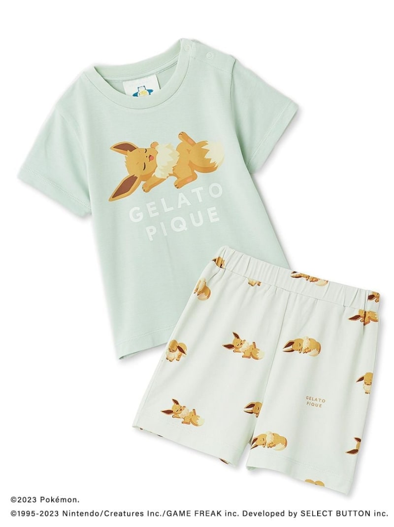 レディース　ポケモンスリーブ　ジェラピケ　Tシャツ＆ショートパンツ gelato pique ポケモンスリープ ジェラートピケ 接触冷感