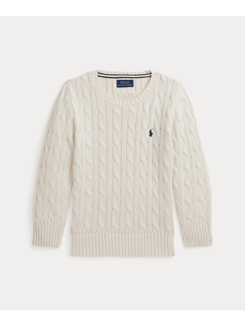 POLO RALPH LAUREN (ボーイズ 2才~7才)ケーブルニット コットン セーター ラルフローレン トップス ニット ベージュ【送料無料】