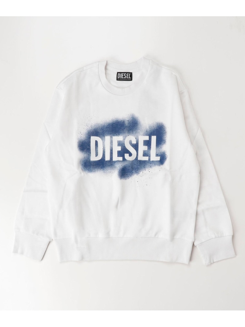 【SALE／38%OFF】DIESEL DIESEL ディーゼル Kids & Junior ブランドロゴスウェットプルオーバー シフォン トップス スウェット・トレーナー ホワイト ネイビー【RBA_E】【送料無料】