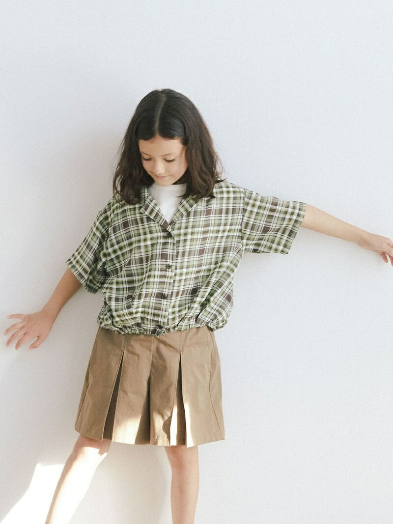 UNITED ARROWS relaxing チェック ユナイテッドアローズ green オープンカラーシャツ 140cm-150cm label UNITED ARROWS relaxing チェック ユナイテッドアローズ green オープンカラーシャツ 140cm-150cm label