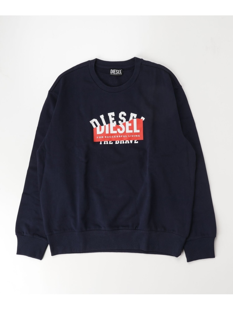 【SALE／38%OFF】DIESEL DIESEL ディーゼル Kids \u0026 Junior ブランドロゴスウェットプルオーバー シフォン トップス スウェット・トレーナー 米国海軍 薄墨色【RBA_E】【貨物輸送無料】