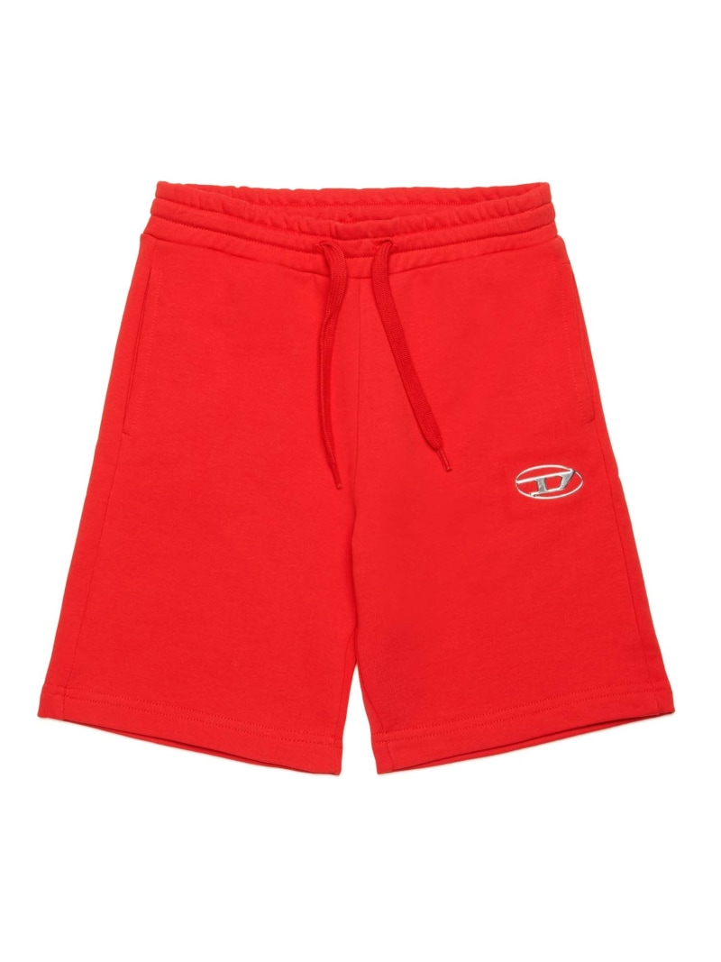 【SALE／53%OFF】DIESEL DIESEL Kids & Junior ワンポイントブランドロゴスウェットショートパンツ シフォン パンツ その他のパンツ レッド ブラック【RBA_E】【送料無料】